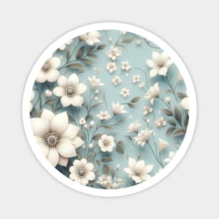 White Flowers Magnet